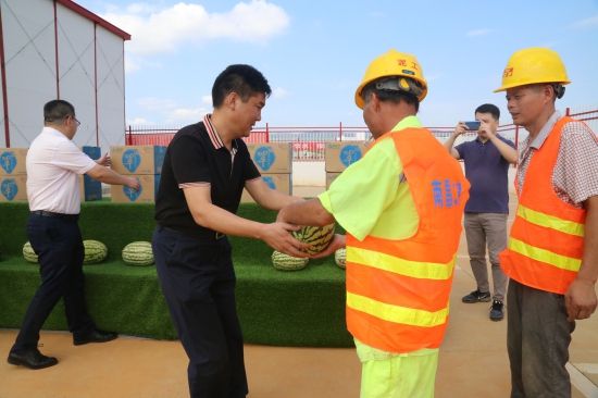 南旅建工集團(tuán)董事長陳皓等赴我司工地慰問